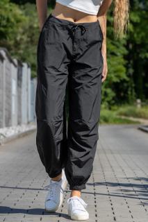 Only dámské široké šusťákové kalhoty Joan černé Velikost: L/32