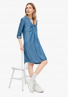 Q/S s.Oliver dámské lehké denimové šaty modré Velikost: 32