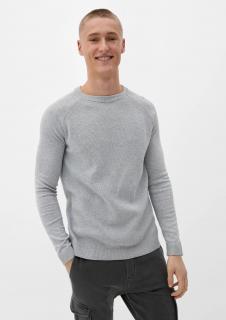 Q/S s.Oliver pánský pletený svetr šedý Velikost: L