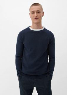 Q/S s.Oliver pánský pletený svetr tmavě modrý Velikost: L