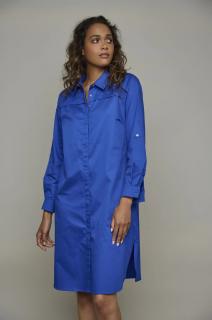 Rino&Pelle dámské košilové šaty Desma královsky modré Velikost: 42