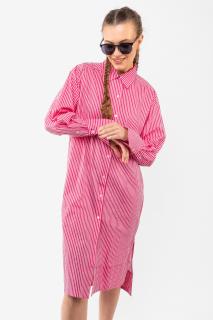 Rino&Pelle dámské košilové šaty Sezi s proužky růžové Velikost: 40
