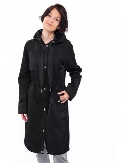 Rino&Pelle dámský kabát Olimpia s kapucí černý Velikost: 34