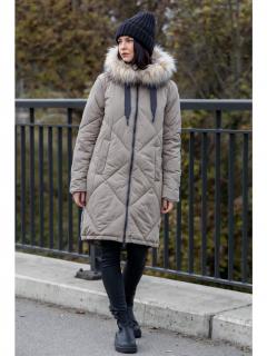 Rino&Pelle dámský zimní kabát Marjon béžový Velikost: 38