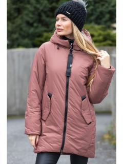 Rino & Pelle dámský zimní kabát Nadil růžový Velikost: 40