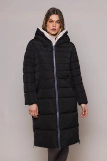 Rino&Pelle dámský zimní maxi kabát Keilafur černý Velikost: 34