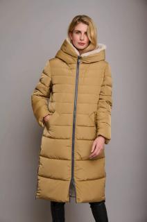 Rino&Pelle dámský zimní maxi kabát Keilafur hnědý Velikost: 34