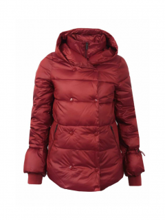Rino&Pelle zimní kratší áčková bunda ARINKA s kapucí měděná Velikost: 36