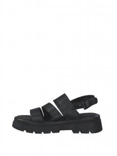 s.Oliver dámské kožené sandály na platformě 5-28200-20 black Velikost: 37