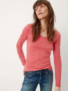 s.Oliver dámské triko s dlouhým rukávem červenorůžové Velikost: L