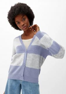 s.Oliver dámský pletený svetr s knoflíky modro-šedý Velikost: XS