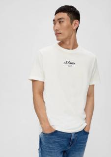 s.Oliver pánské basic triko s nápisem bílé Velikost: L