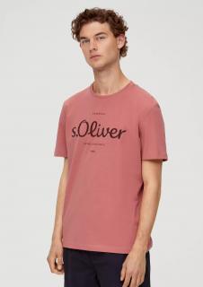 s.Oliver pánské basic triko s nápisem papájové Velikost: XL