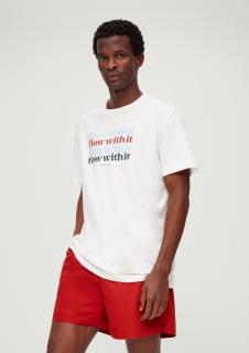 s.Oliver pánské triko s nápisem krátký rukáv bílé Velikost: M