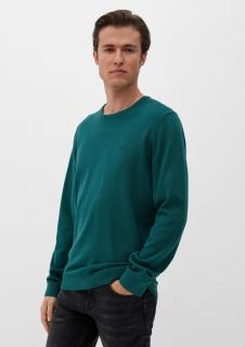 s.Oliver pánský bavlněný svetr lahvově zelený Velikost: 3XL
