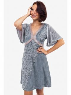 Smash dámské úpletové šaty TASMANIA šedé Velikost: M