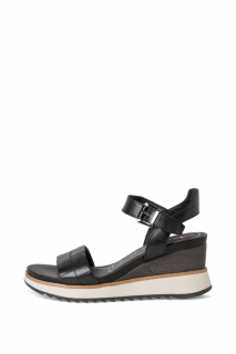 Tamaris dámské kožené sandály na platformě 1-28015-28 černé Velikost: 36