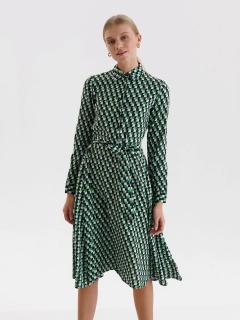 Top Secret dámské košilové vzorované šaty zelené Velikost: 34