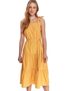 Top Secret dámské midi šaty s volány žluté Velikost: 34