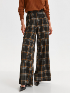 Top Secret dámské široké kalhoty se vzorem černé Velikost: 34