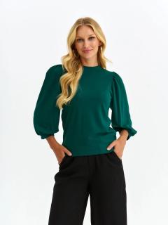 Top Secret dámské triko s nabíraným rukávem zelené Velikost: 34