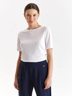 Top Secret dámské žebrované basic triko bílé Velikost: 34