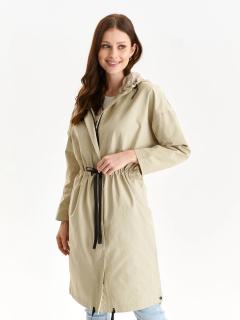Top Secret dámský kabát s kapucí béžový Velikost: 36