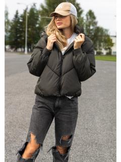 Vero Moda dámská prošívaná puffer bunda Beverly tmavá khaki Velikost: L