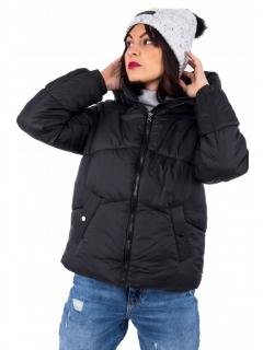 Vero Moda dámská puffer bunda Uppsala s kapucí černá Velikost: L