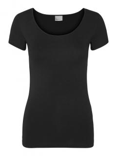 Vero Moda dámské basic triko s krátkým rukávem černé Velikost: M