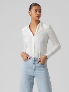 Vero Moda dámské košilové body Lady dlouhý rukáv off white Velikost: XL