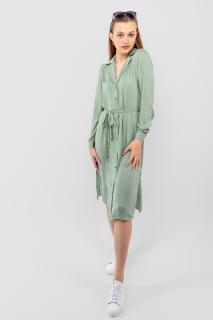 Vero Moda dámské košilové šaty Darcy zelené Velikost: M