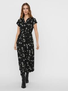 Vero Moda dámské květované šaty Fallie černé Velikost: XS