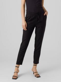 Vero Moda dámské lněné kalhoty Jesmilo černé Velikost: XL