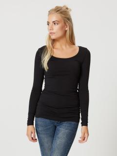 Vero Moda dámské prodloužené triko Maxi dlouhý rukáv černé Velikost: XL