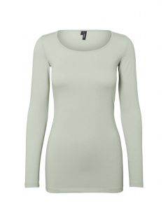Vero Moda dámské prodloužené triko Maxi dlouhý rukáv světle zelené Velikost: XS