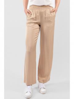 Vero Moda dámské široké saténové kalhoty Sadiatika béžové Velikost: XL/30
