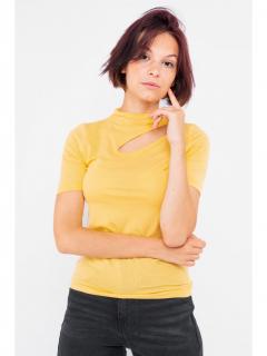 Vero Moda dámské triko Glow se stojáčkem žluté Velikost: M