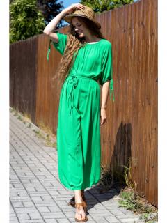 Vero Moda dámské volné midi šaty Menny zelené Velikost: L