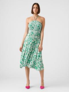 Vero Moda dámské vzorované šaty Menny bílozelené Velikost: XL