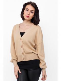 Vero Moda dámský lehký propínací svetr Nancy béžový Velikost: XL