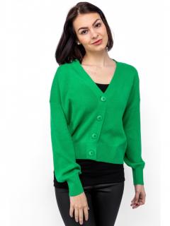 Vero Moda dámský lehký propínací svetr Nancy zelený Velikost: L