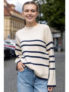 Vero Moda dámský pruhovaný svetr Saba béžový Velikost: M