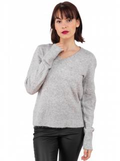 Vero Moda dámský svetr do V Newwind šedý Velikost: XS