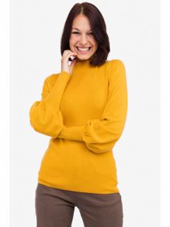 Vero Moda dámský svetr s balónovým rukávem Holly hořčicový Velikost: XL