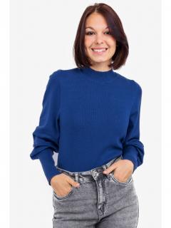 Vero Moda dámský svetr s balónovým rukávem Holly modrý Velikost: XL