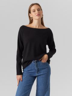 Vero Moda dámský svetr s lodičkovým výstřihem Nancy černý Velikost: L