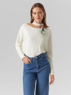 Vero Moda dámský svetr s lodičkovým výstřihem Nancy off white Velikost: M