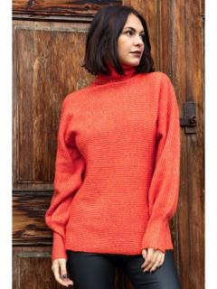 Vero Moda dámský svetr s rolákovým límcem Brenda červený Velikost: L