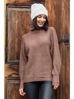 Vero Moda dámský svetr s rolákovým límcem Brenda hnědý Velikost: L